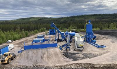 Cover image for Mjog16 V12000 asphalt from mobile asphalt plant - Astec Six-pack (Sorsele)