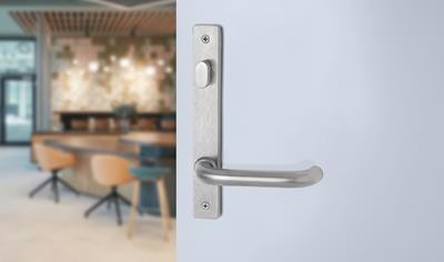 Cover image for Lockwood 4800 Series Narrow Plate Door Furniture - Lever and Thumb Turn Knob 4904/70SC