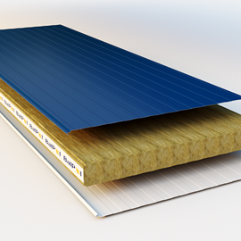 Cover image for Sandwich panels with MW (mineral wool) insulation core 