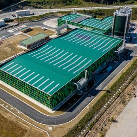 Cover image for Double skin steel faced sandwich panels with PIR (polyisocyanurate) insulation core and made of XCarb® Recycled and Renewably Produced Steel.