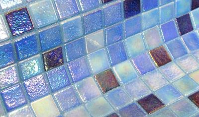Cover image for DELPHINUS. Ezarri recycled glass mosaic tiles. Mosaico de vidrio reciclado.