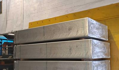 Cover image for Aluminium plates and billets in 6060 green 100 extra alloy