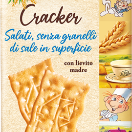 Cover image for Mulino Bianco Cracker salati senza granelli di sale in superficie