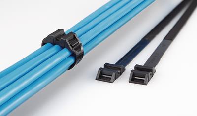 Cover image for LPH350-PA66HIR(S)-BK, Cable Tie, Outside Serrated, 355x9mm, ⌀25.0-92.0mm