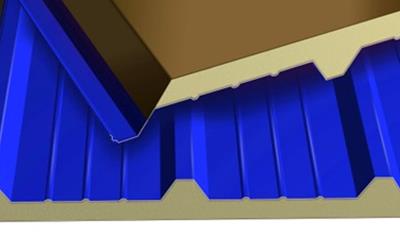 Cover image for Sandwich panels with one external facing in aluminum and internal facing in cardboard felt, fiberglass, centesimal aluminum and expanded rigid polyurethane or polyisocyanurate insulating core