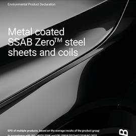 Cover image for Metal coated SSAB Zero steel sheets and coils