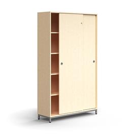 Cover image for QBUS Storage Lockable sliding door cabinet 4 shelves, 2020x1200x400 mm