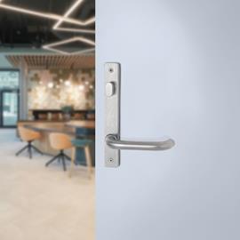Cover image for Lockwood 4800 Series Narrow Plate Door Furniture - Lever and Thumb Turn Knob 4904/70SC