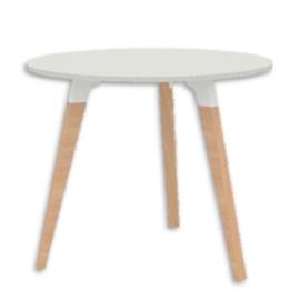 Cover image for Lares Meeting circular table (Ø 1000 mm) with wooden legs